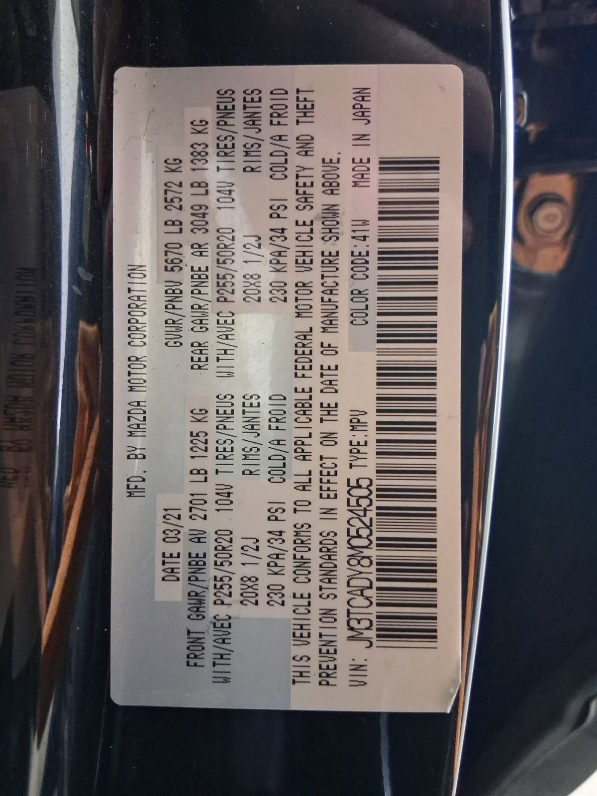 Used 2021 MAZDA CX-9 Grand Touring image 27