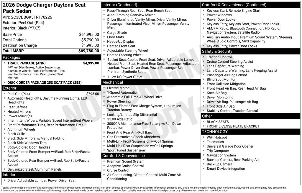 New 2026 Dodge Charger R/T Scat Pack w/ Track Package image 33