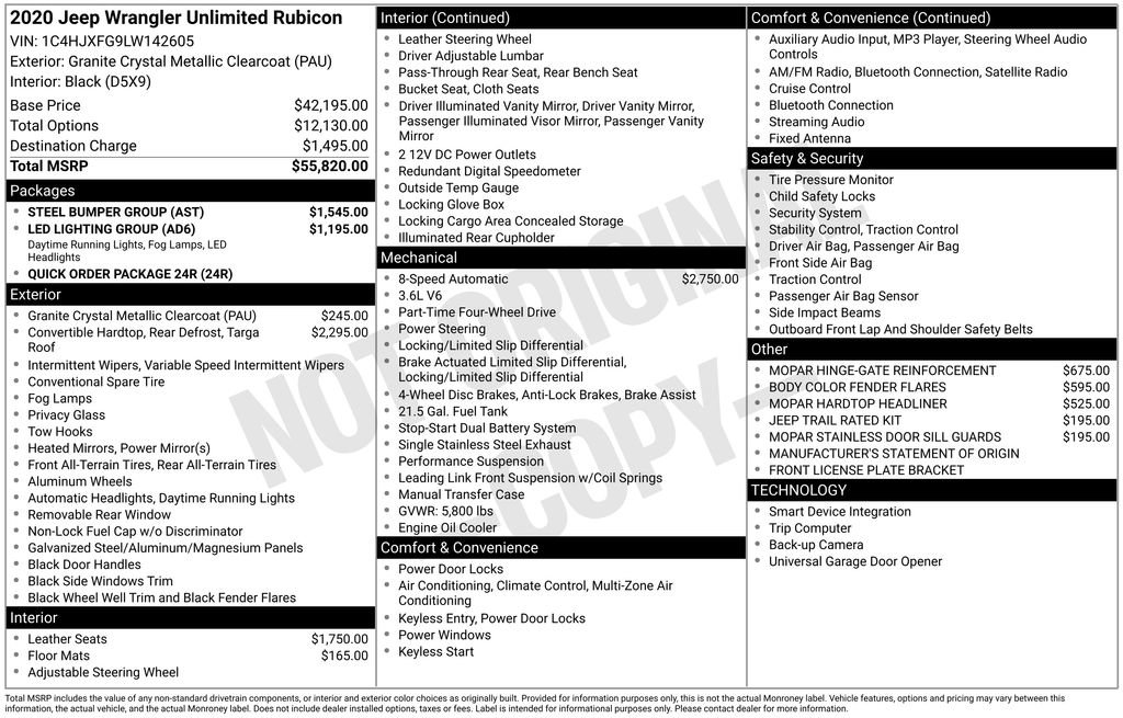 Used 2020 Jeep Wrangler Unlimited Rubicon w/ Steel Bumper Group image 41