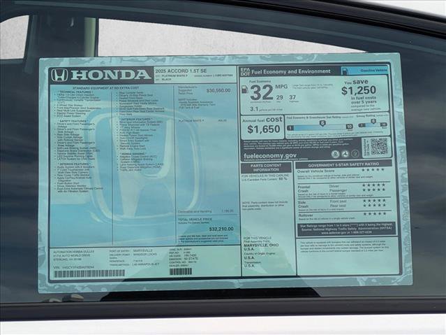 New 2025 Honda Accord SE image 17