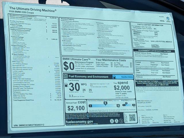New 2026 BMW 230i Coupe w/ Premium Package RWD image 20