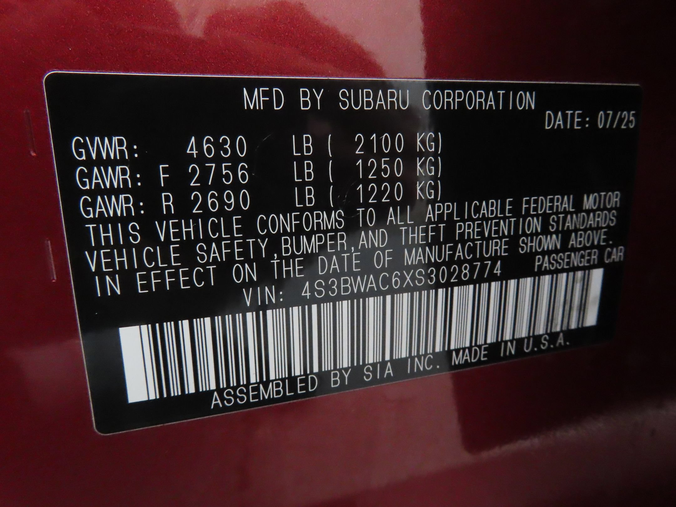 Used 2025 Subaru Legacy Premium AWD/4WD image 27