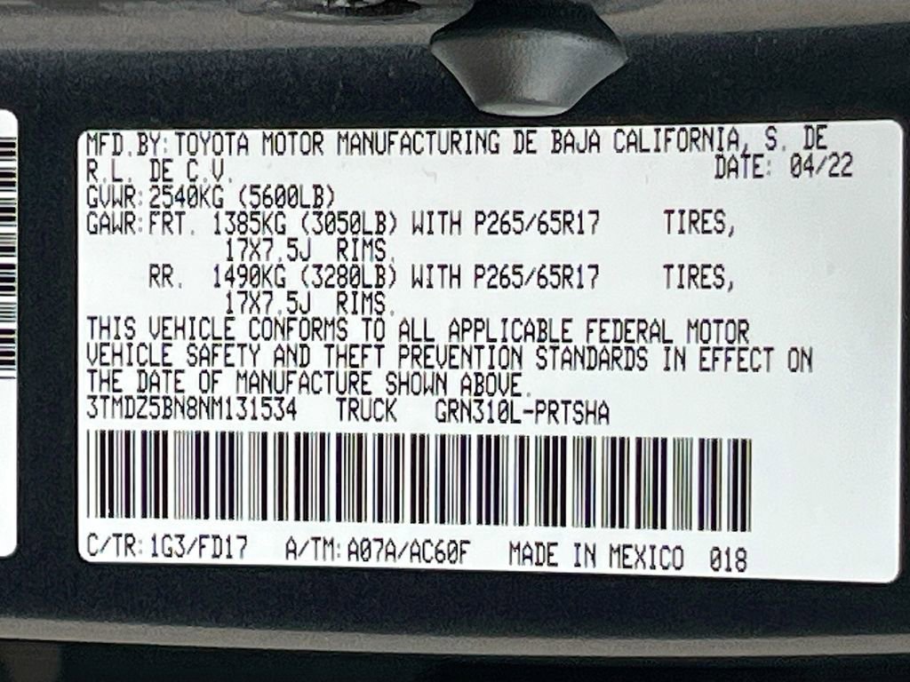 Used 2022 Toyota Tacoma TRD Sport w/ Technology Package AWD/4WD image 29
