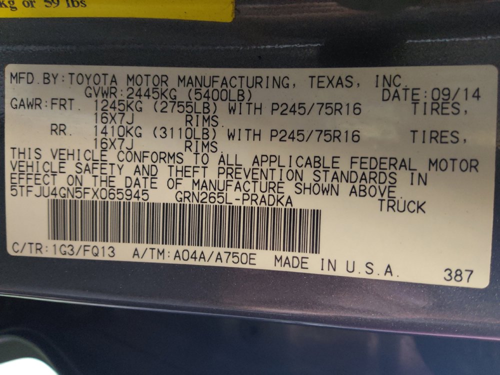Used 2015 Toyota Tacoma PreRunner w/ SR5 Package RWD image 33
