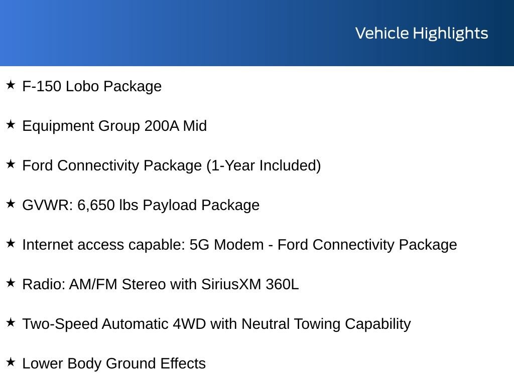 New 2026 Ford F150 STX w/ F-150 LOBO Package AWD/4WD image 3