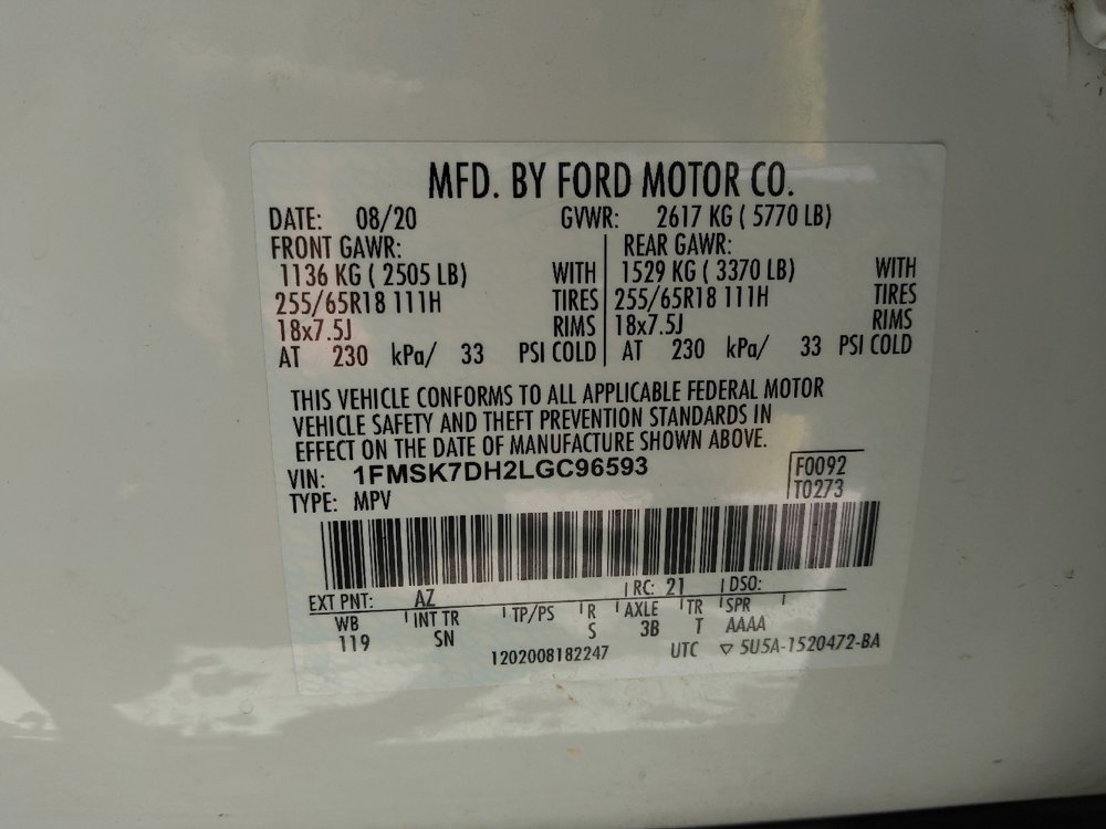 Used 2020 Ford Explorer XLT w/ Equipment Group 202A image 33