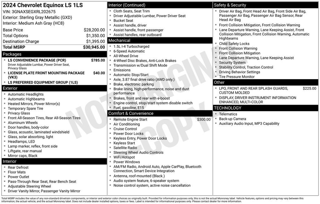 Used 2024 Chevrolet Equinox LS w/ LS Convenience Package AWD/4WD image 3