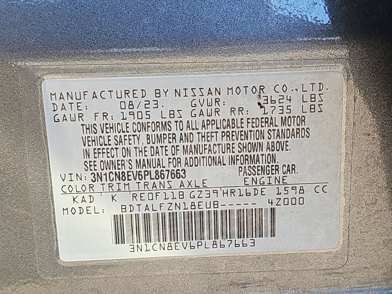 Used 2023 Nissan Versa SV image 37