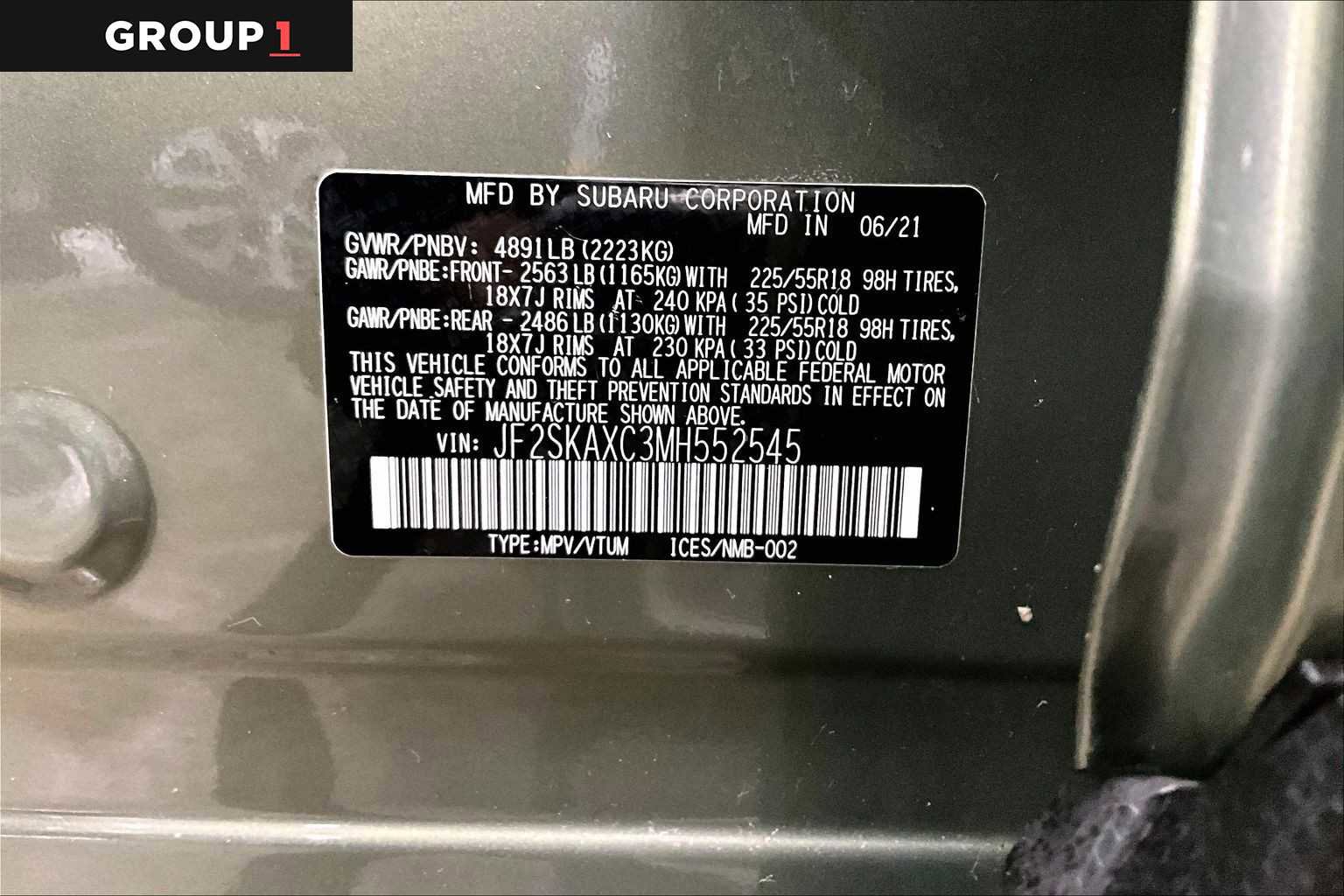 Certified 2021 Subaru Forester Touring image 37