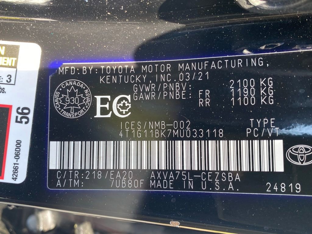 Used 2021 Toyota Camry SE AWD/4WD image 20