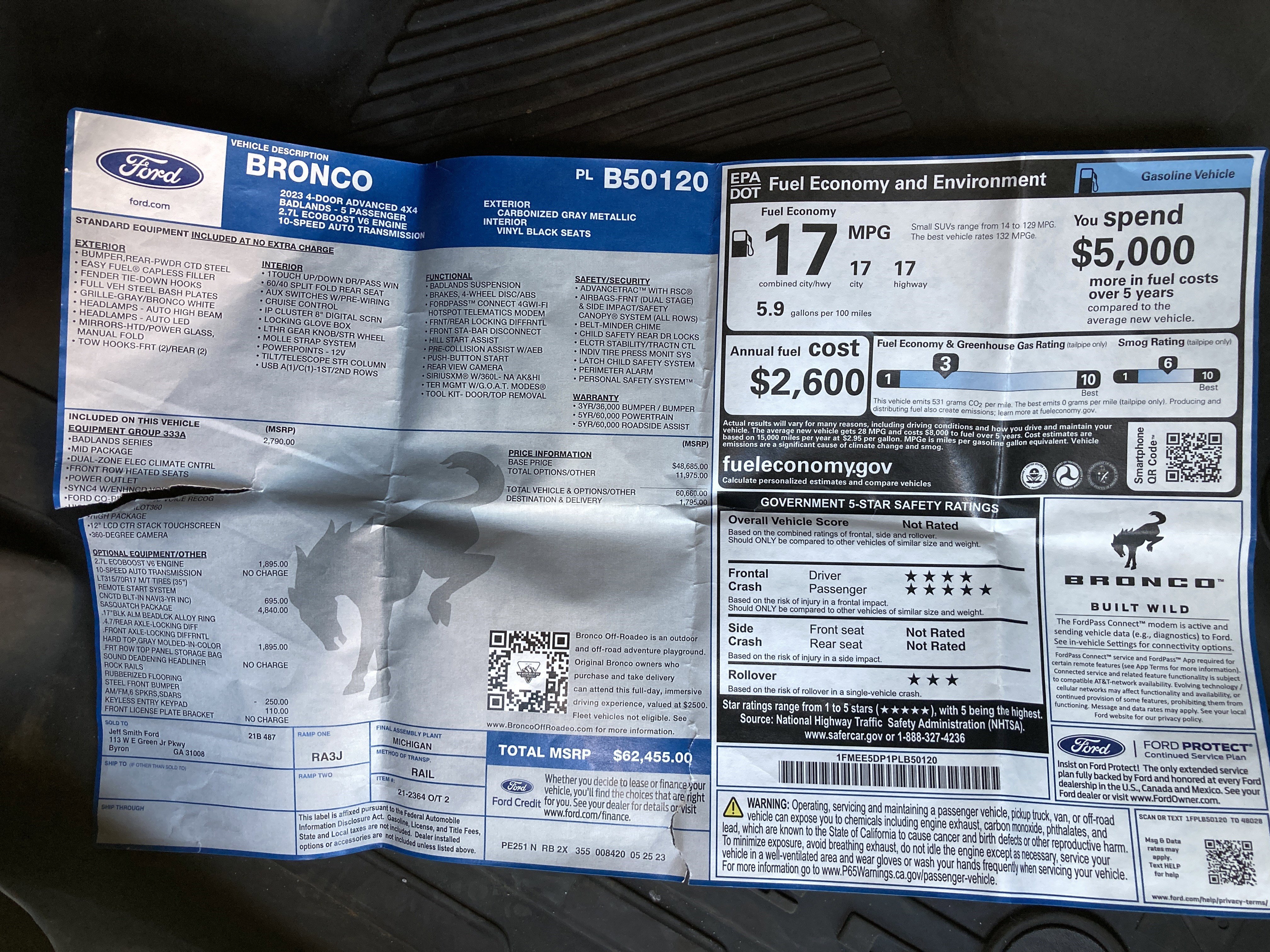 Used 2023 Ford Bronco Badlands w/ Sasquatch Package image 32