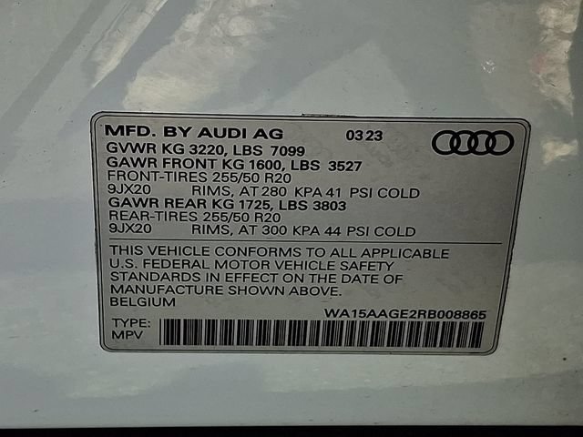 Used 2024 Audi Q8 e-tron Premium Plus w/ Premium Plus Package AWD/4WD image 32