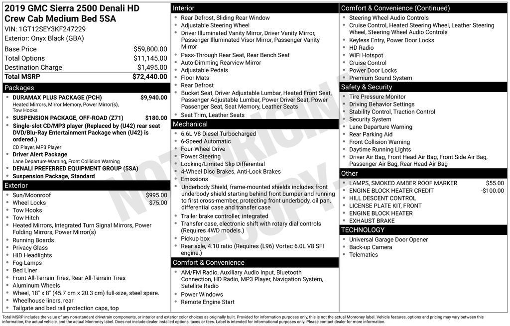 Used 2019 GMC Sierra 2500 Denali w/ Duramax Plus Package image 5