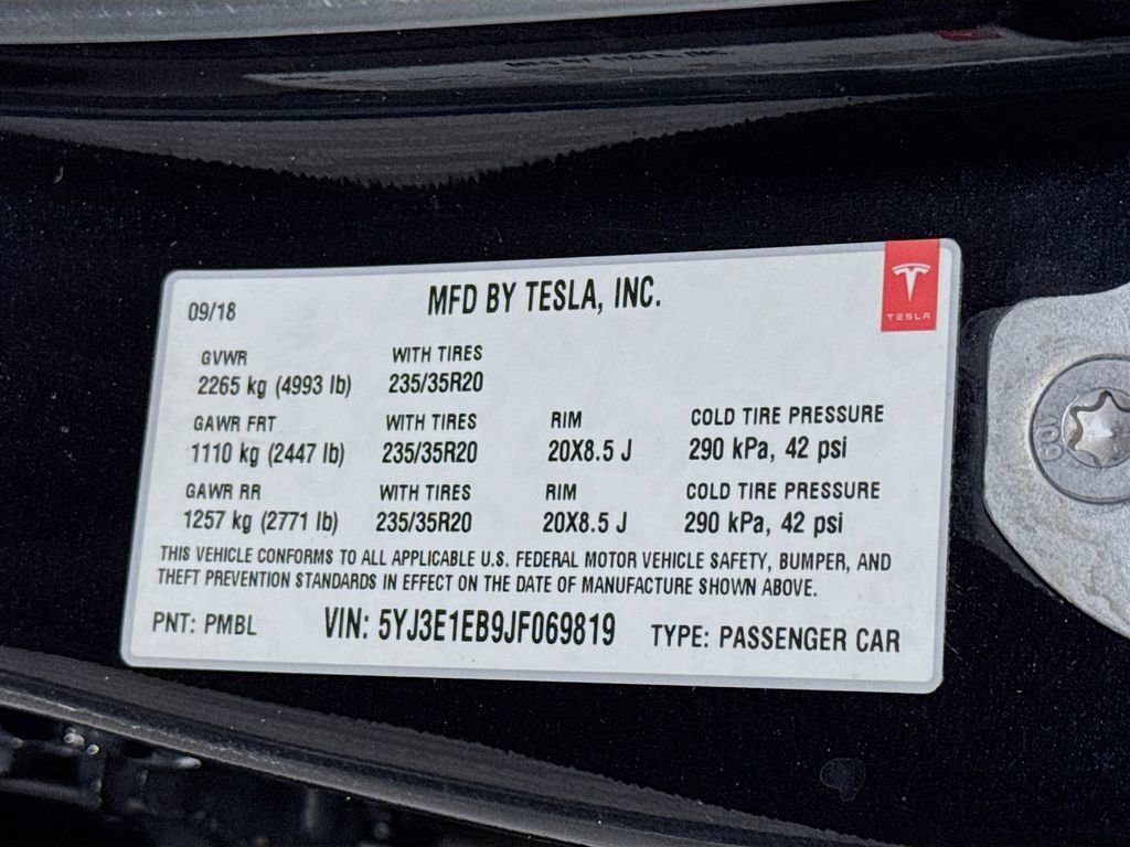 Used 2018 Tesla Model 3 Performance AWD/4WD image 30