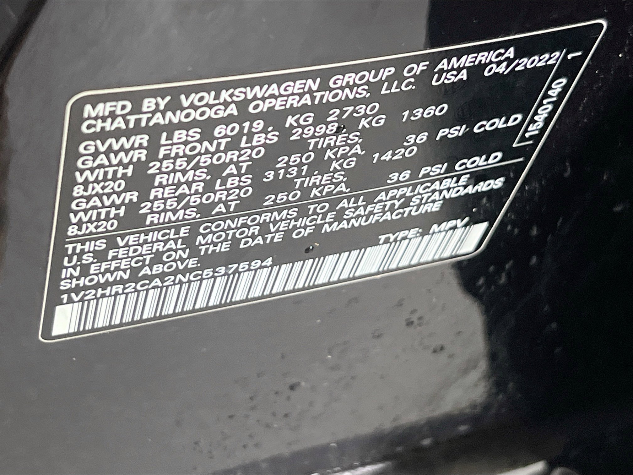 Used 2022 Volkswagen Atlas SE AWD/4WD image 31