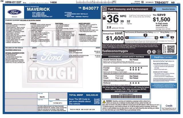 New 2026 Ford Maverick Lariat AWD/4WD image 25