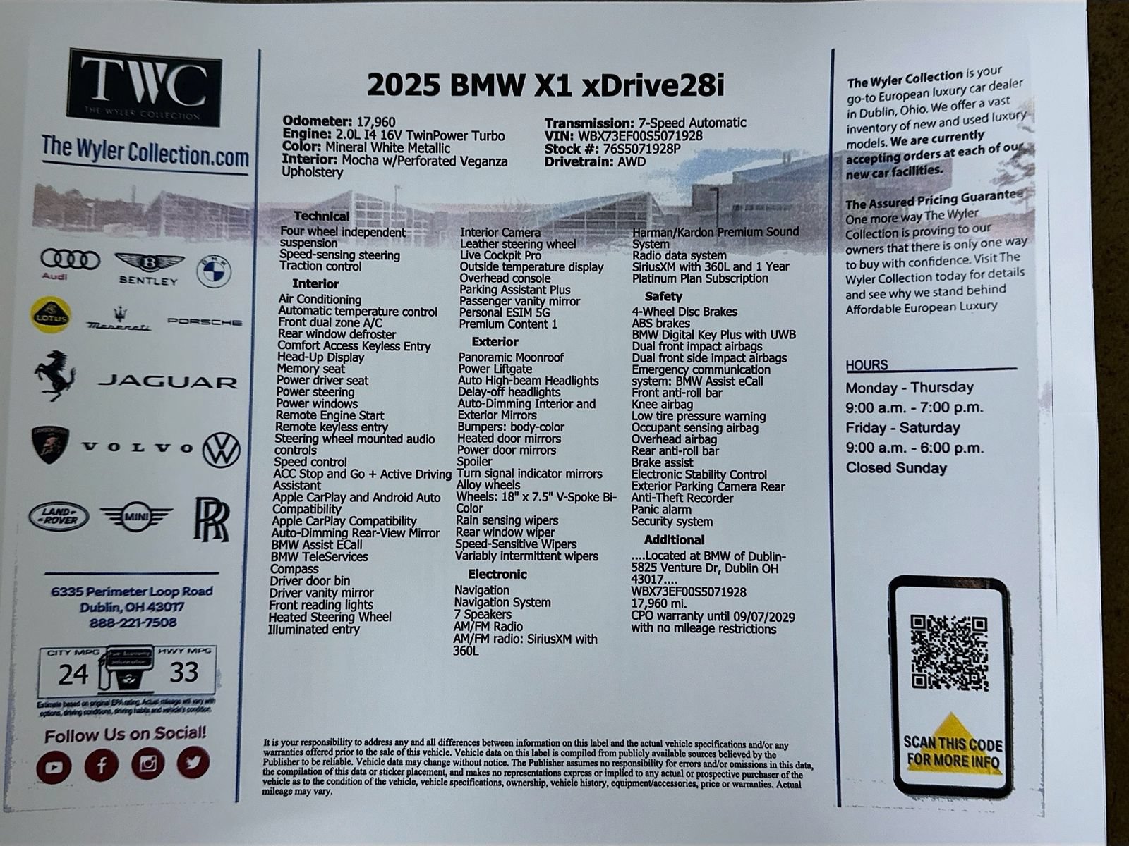 Used 2025 BMW X1 xDrive28i w/ Premium Package AWD/4WD image 46