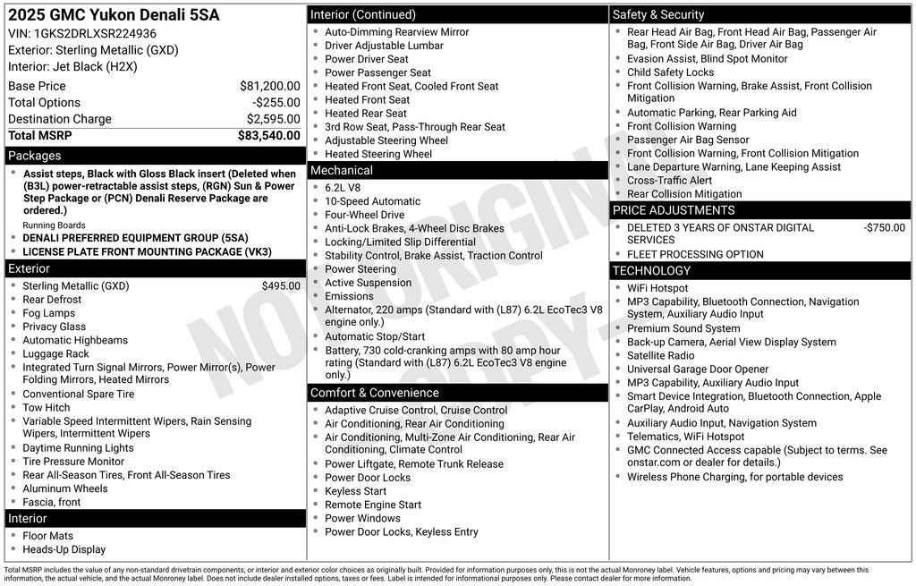 Certified 2025 GMC Yukon Denali AWD/4WD image 4
