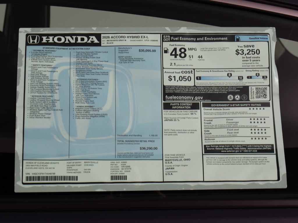 New 2026 Honda Accord EX-L image 24