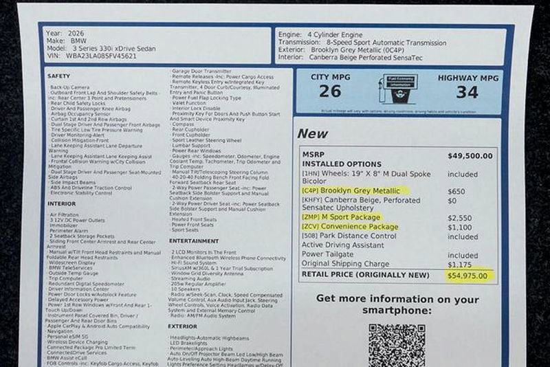 Used 2025 BMW 330i xDrive w/ M-Sport Package image 53