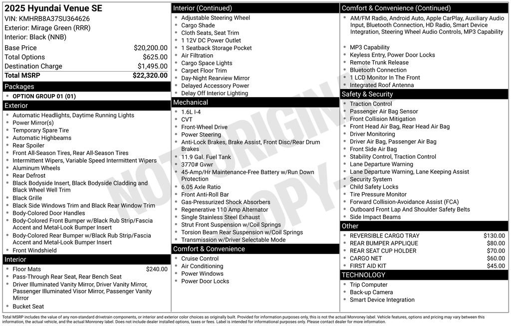 Certified 2025 Hyundai Venue SE FWD image 34