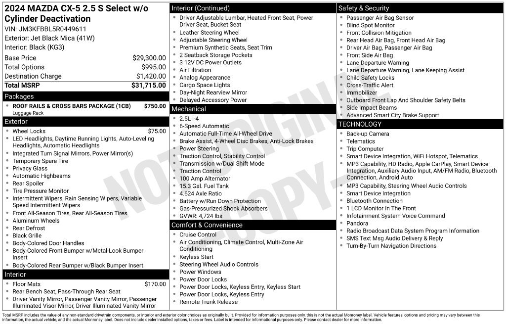 Certified 2024 MAZDA CX-5 AWD 2.5 S image 41