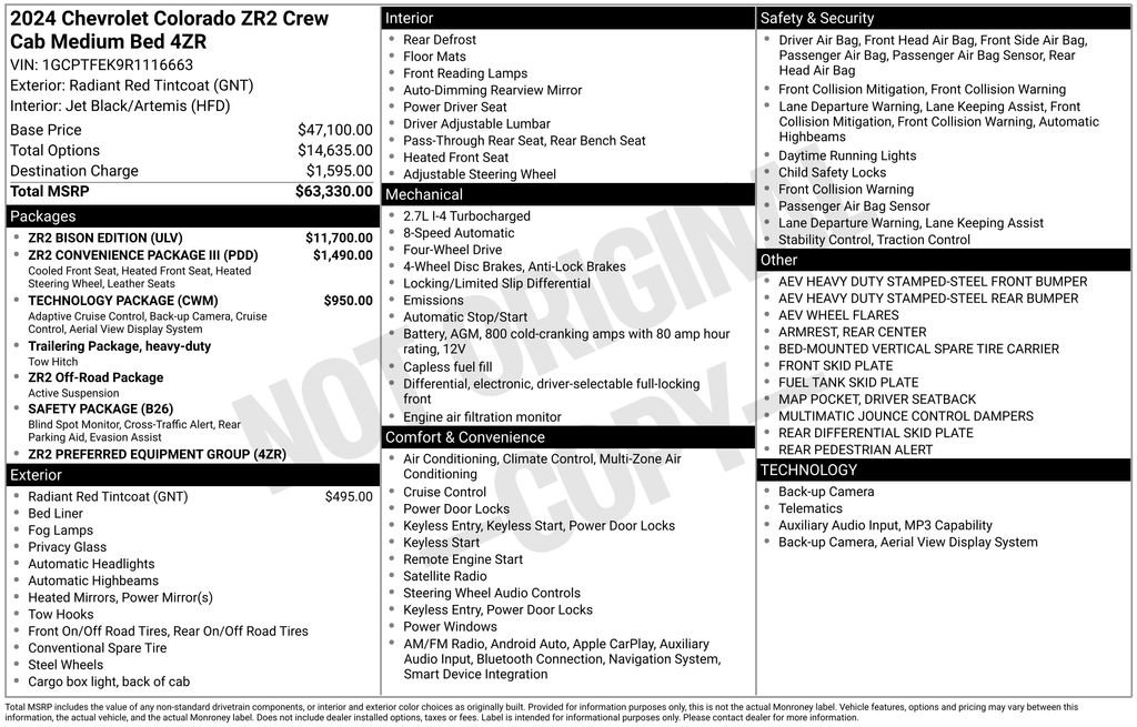 Used 2024 Chevrolet Colorado ZR2 w/ ZR2 Bison Edition AWD/4WD image 5