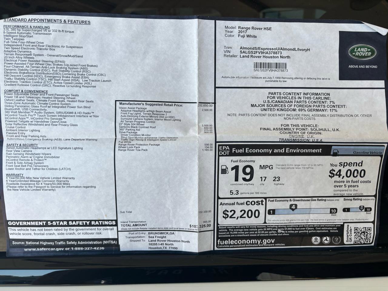 Used 2017 Land Rover Range Rover HSE image 10