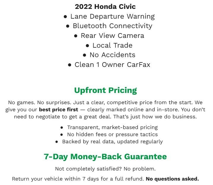 Used 2022 Honda Civic Sport image 2