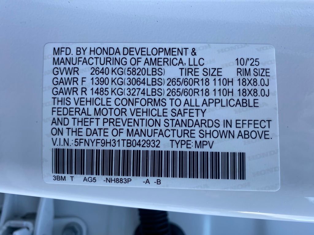 New 2026 Honda Passport RTL image 31