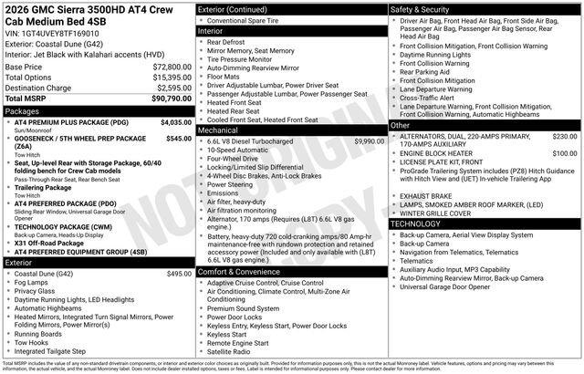 New 2026 GMC Sierra 3500 AT4 w/ AT4 Premium Plus Package image 4