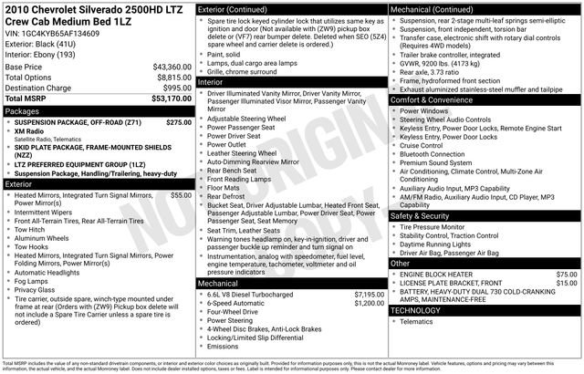 Used 2010 Chevrolet Silverado 2500 LTZ w/ Suspension Package, Off-Road AWD/4WD image 11