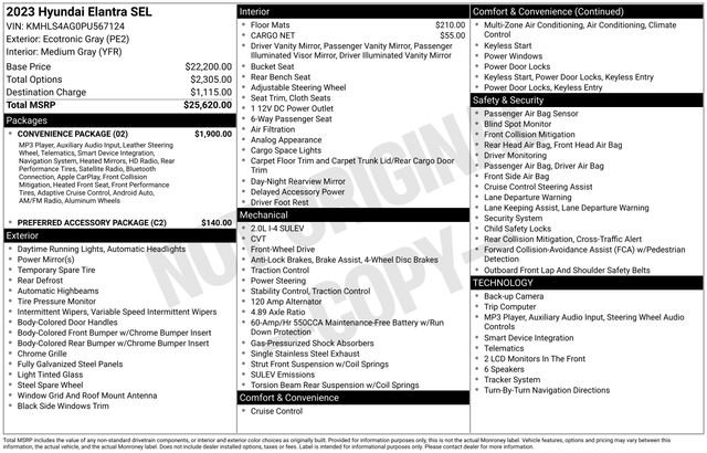 Used 2023 Hyundai Elantra SEL w/ Convenience Package FWD image 31