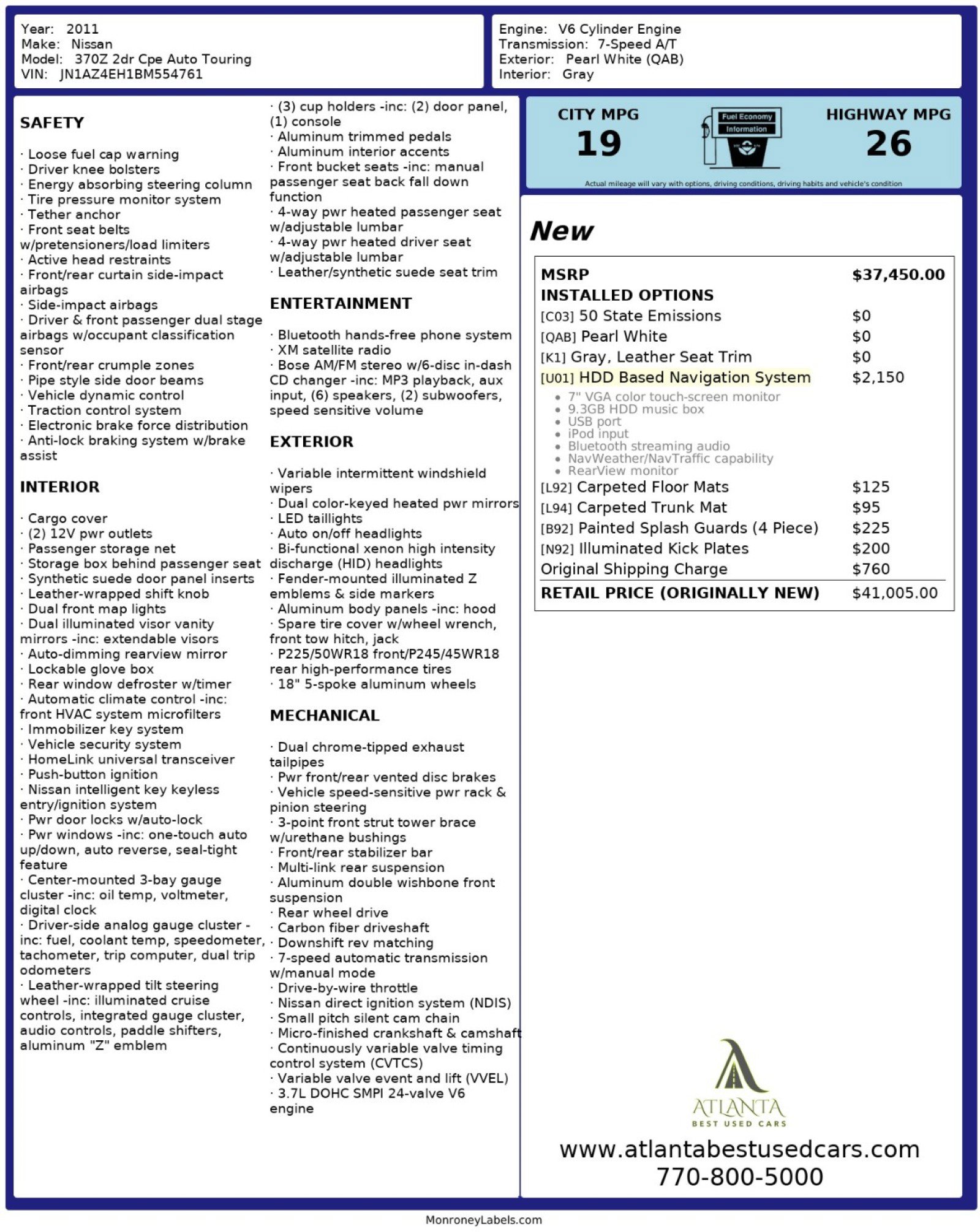 Used 2011 Nissan 370Z Touring image 44