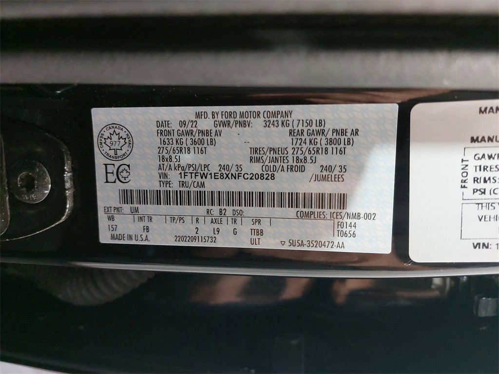 Used 2022 Ford F150 XLT w/ Equipment Group 302A High image 34