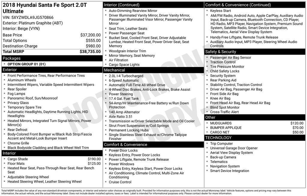 Used 2018 Hyundai Santa Fe Sport image 52