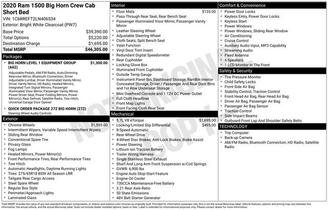 Used 2020 RAM 1500 Big Horn RWD image 3