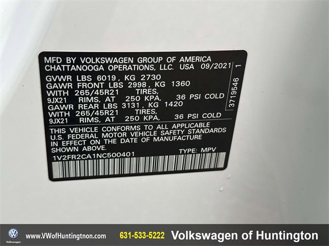 Certified 2022 Volkswagen Atlas SEL Premium image 16