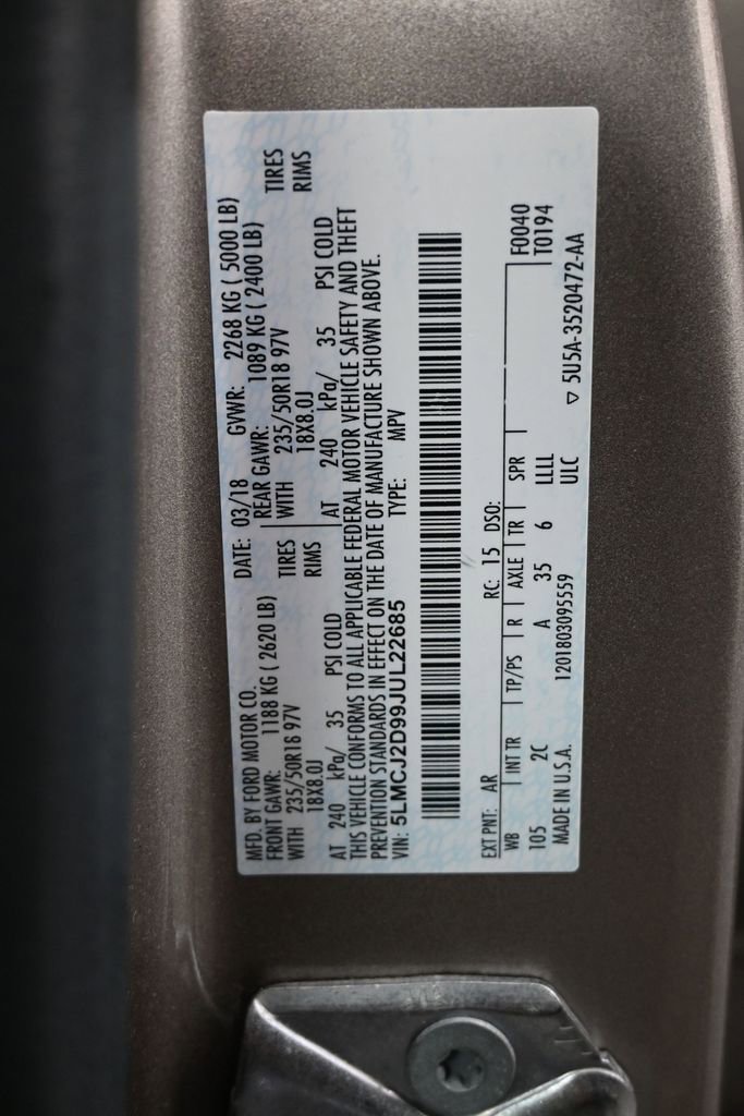 Used 2018 Lincoln MKC Select w/ Select Plus Package image 9