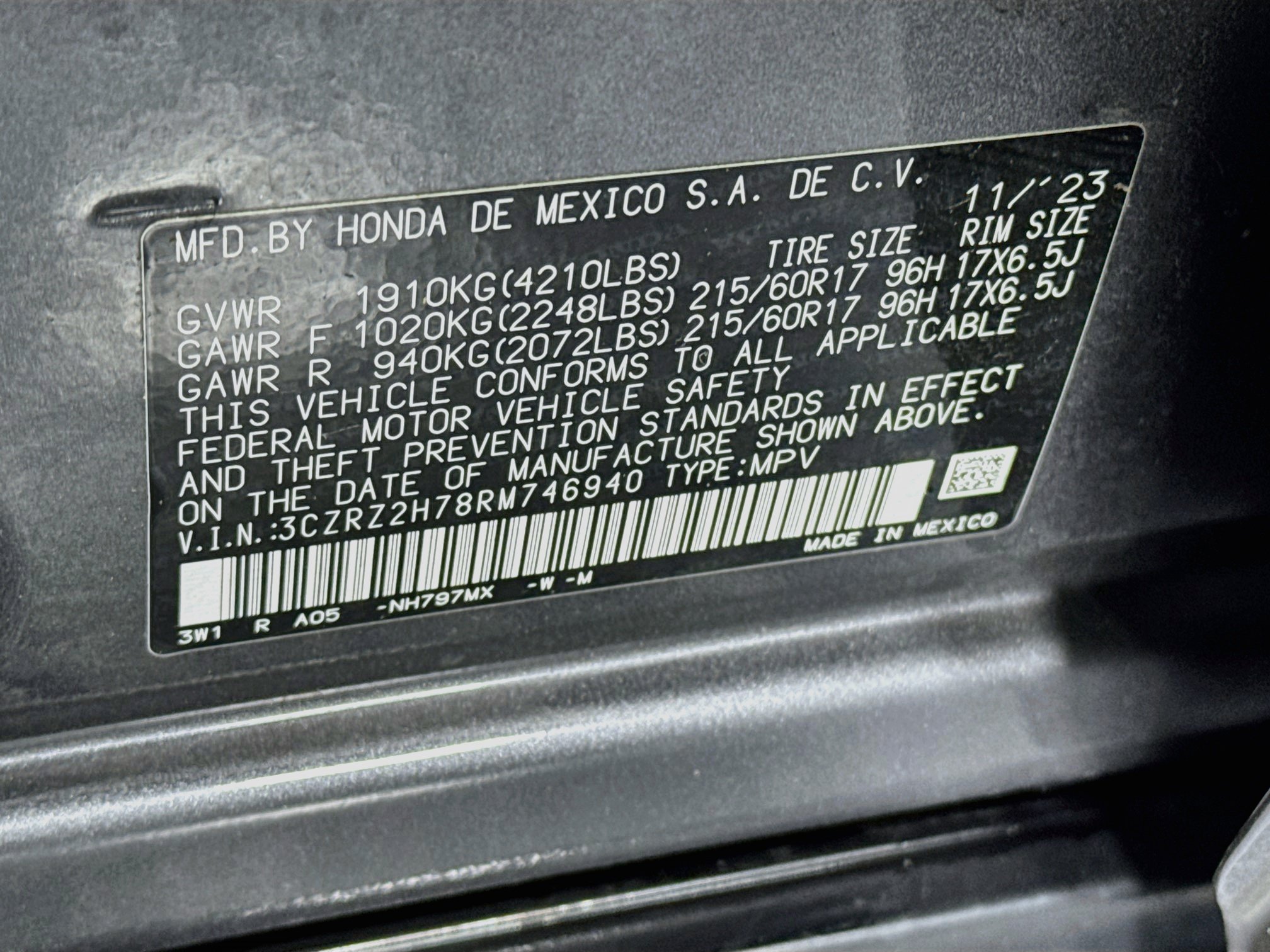 Certified 2024 Honda HR-V EX-L image 31