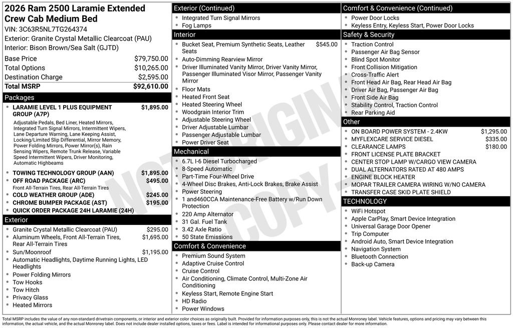 New 2026 RAM 2500 Laramie w/ Towing Technology Group AWD/4WD image 47
