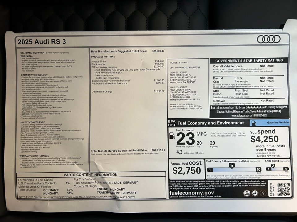 New 2025 Audi RS 3 image 33