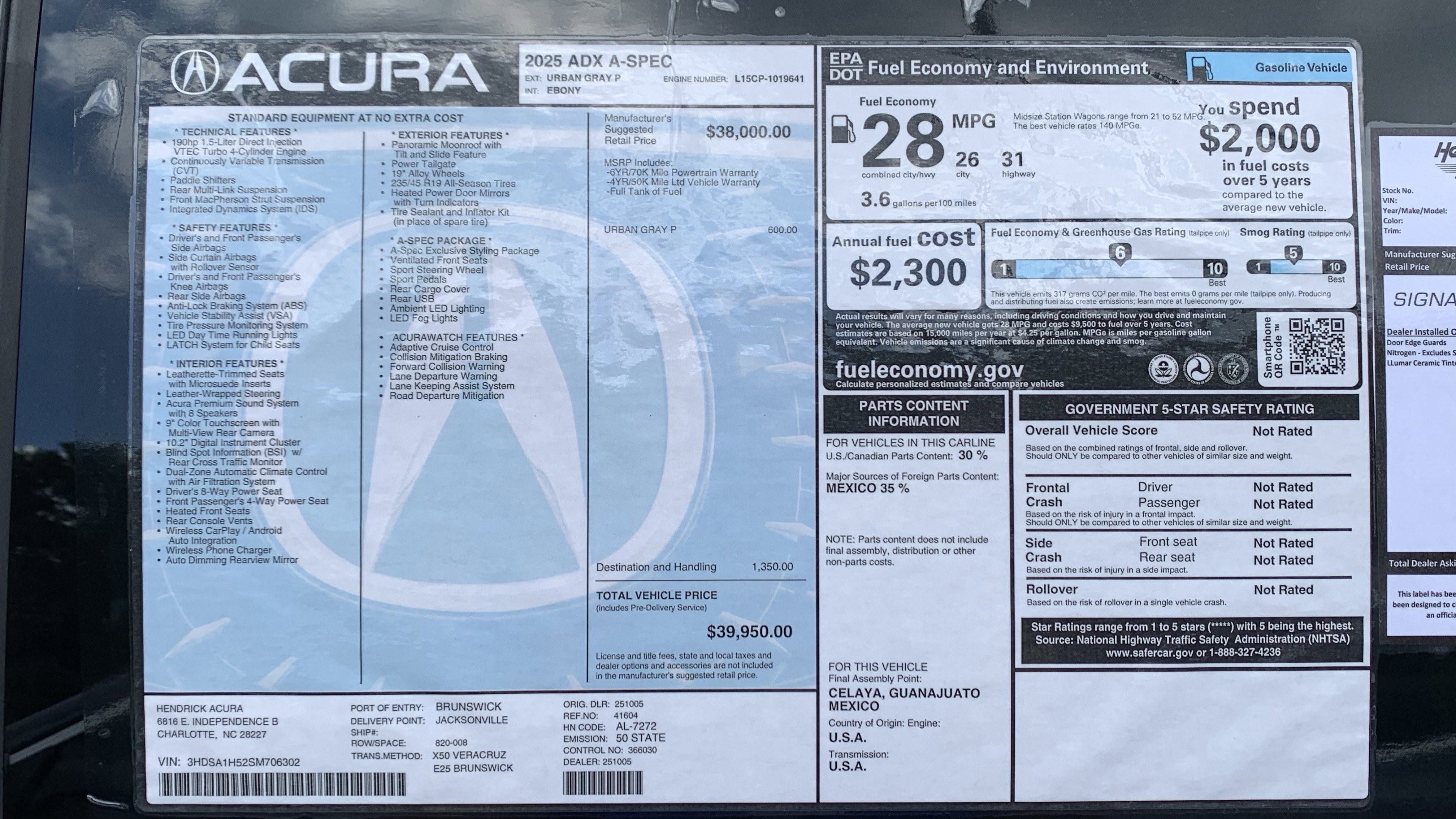 Certified 2025 Acura ADX A-Spec image 72
