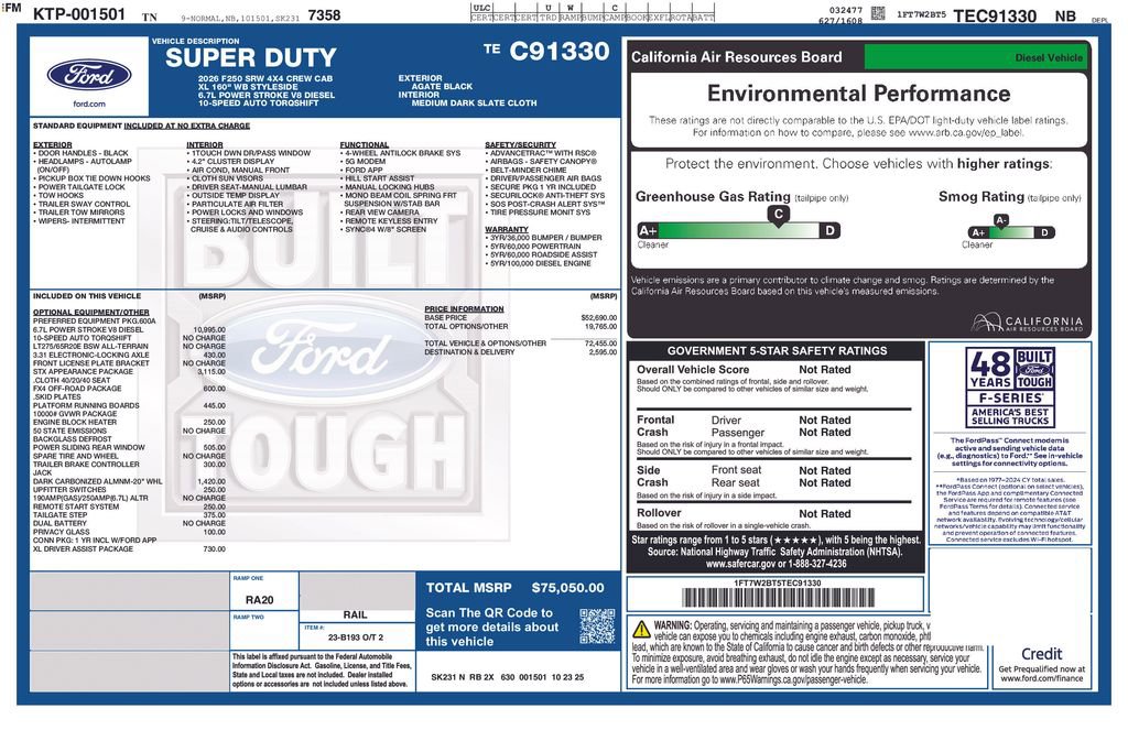 New 2026 Ford F250 XL w/ STX Appearance Package image 55