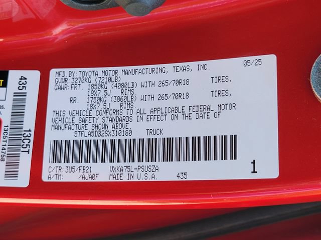 Used 2025 Toyota Tundra SR5 w/ SR5 Convenience Package AWD/4WD image 14