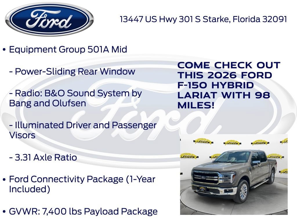 New 2026 Ford F150 Lariat w/ Equipment Group 501A Mid AWD/4WD image 20