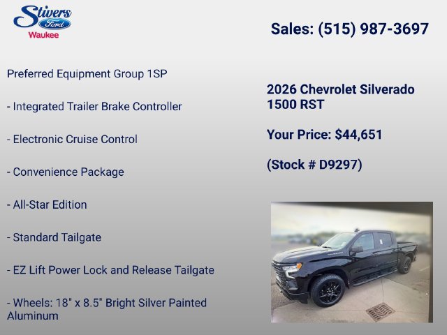 Used 2026 Chevrolet Silverado 1500 RST w/ RST Select Package AWD/4WD image 20