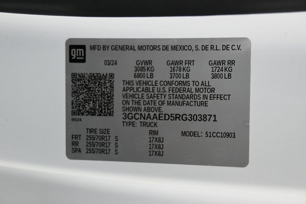 Used 2024 Chevrolet Silverado 1500 W/T w/ WT Fleet Convenience Package image 3