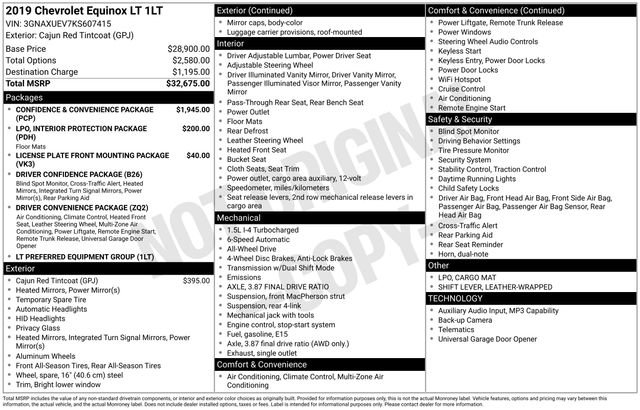 Certified 2019 Chevrolet Equinox LT AWD/4WD image 6
