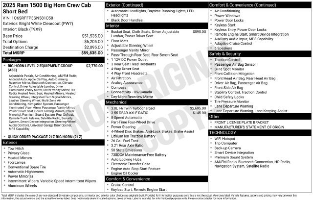 Used 2025 RAM 1500 Big Horn AWD/4WD image 4